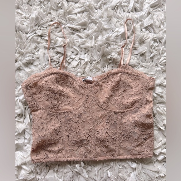 NWT Zara Lace Corset Bustier Crop Top - Picture 6 of 11